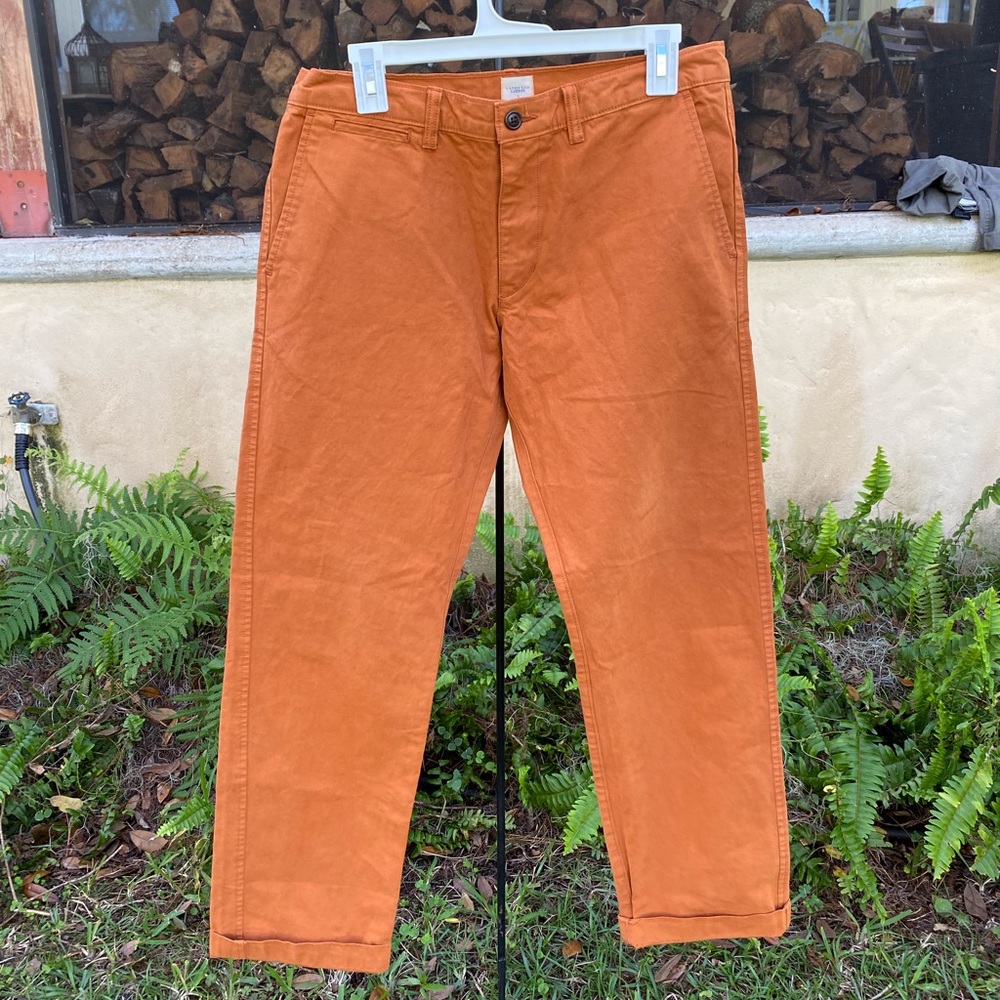 31x30 Lands End Canvas Pants Burnt Orange